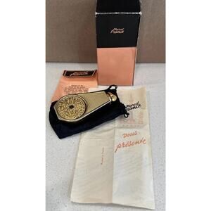 Vintage Marcel Franck Week-End Perfume Atomizer Gold w/ Box Papers Rare Paris
